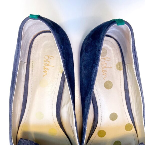 Boden Melody Fringe Loafers, Navy/Forest Suede, Size 8.5 (39) - Picture 5 of 9